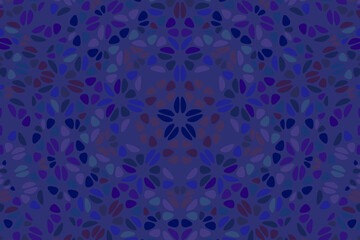 Poster - Dynamic geometrical gravel mosaic pattern webpage background - floral hypnotic psychedelic colorful vector illustration