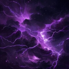 Wall Mural - Background with dark purple clouds. Purple electrical storm in a digital cloud for an energy concept.