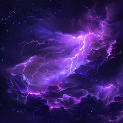 Wall Mural - background with dark purple clouds. purple electrical storm in a digital cloud for an energy concept