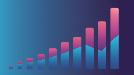 Poster - Abstract bars on a gradient backdrop representing rising inflation rates