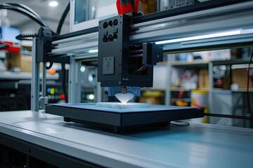 Poster - A 3D printer busy making tasks easier for its user
