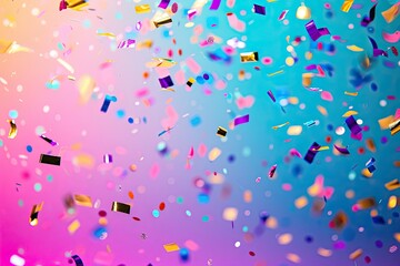 Aufkleber - Design a vibrant birthday celebration background with confetti