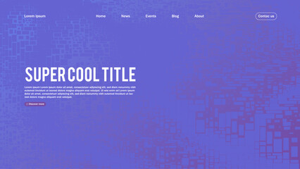 Poster - Landing page abstract design with big data. Template for website or app.