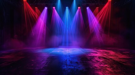 Canvas Print - Concert stage with colorful lights