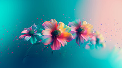 Wall Mural - An abstract flower background 