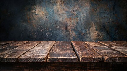 Wall Mural - Empty wooden table top isolated background.