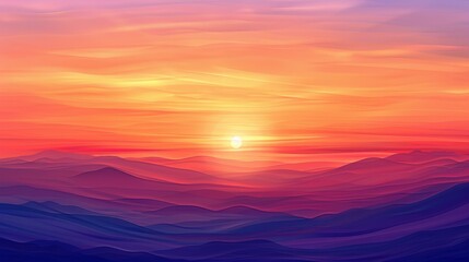 Sticker - Stunning sky ablaze with orange, red, and purple hues at sunset.