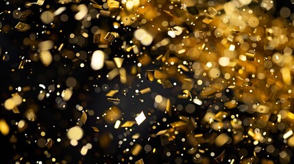 Wall Mural - Gold confetti luxury sparkling confetti.