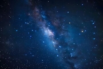 Wall Mural - starry night sky with milky way galaxy, deep space exploration