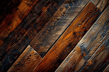 Poster - Rustic wood planks background - Generative AI