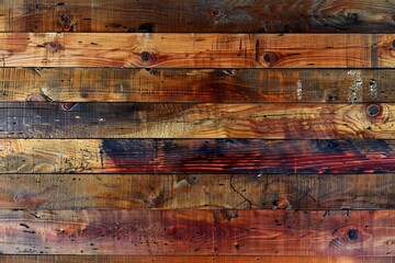 Poster - Rustic wood planks background - Generative AI