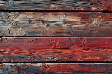 Poster - Rustic wood planks background - Generative AI
