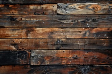 Poster - Rustic wood planks background - Generative AI