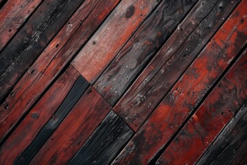 Poster - Rustic wood planks background - Generative AI