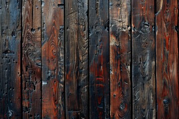 Poster - Rustic wood planks background - Generative AI