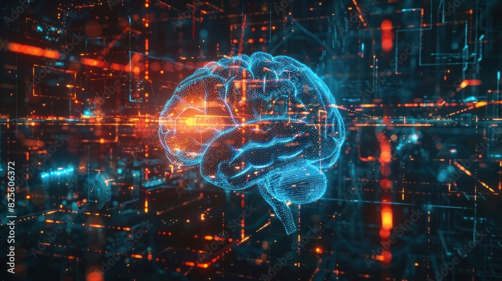 futuristic background, machine learning, ai, deep learning blockchain ...