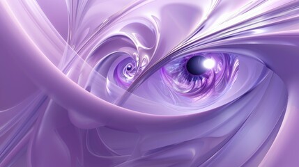 Wall Mural - Abstract Digital Art with Swirling Purple Patterns and Bright White Highlights Depicting Deep Vision