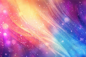 Sticker - Vivid abstract background with radiant light rays and sparkling bokeh effect