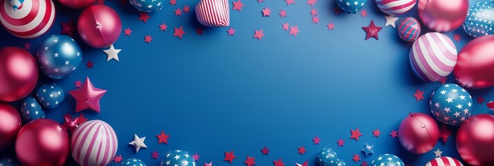 Happy Independence Day (US) Background with Copy Space for Text. 