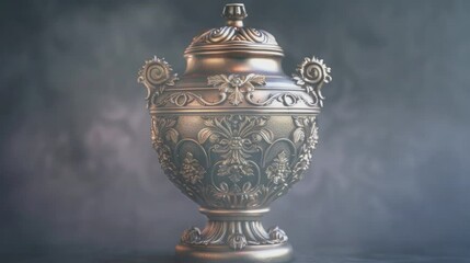 very beautiful antique urn . seamless looping time-lapse virtual 4k video Animation Background.