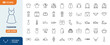 © Cetacons - Fashion Line Editable Icons set. Fashion icons Pixel perfect. T-shirt, shirt, dress, shoe, tie, underware, etc