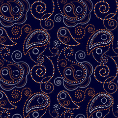 Wall Mural - Twisted paisley pattern of little stars