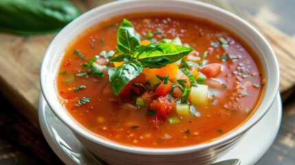 Sticker - Cold gazpacho soup, ready to eat . Generative Ai