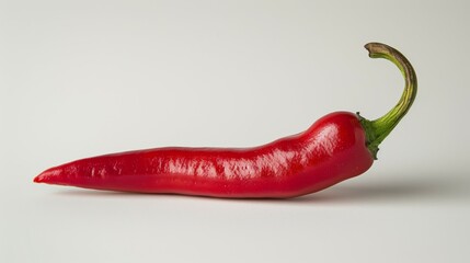 Wall Mural - A red pepper is shown with a green stem