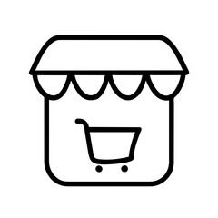 Sticker - Shop Market Icon Outline