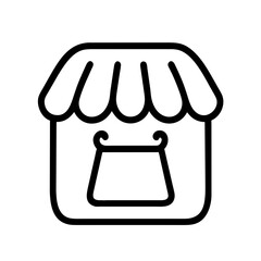 Sticker - Shop Market Icon Outline