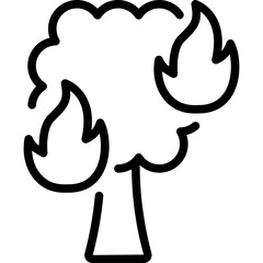 Sticker - forest fire icon