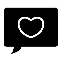 Poster - Chat bubbles with heart icon