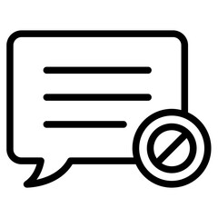 Canvas Print - no chatting icon