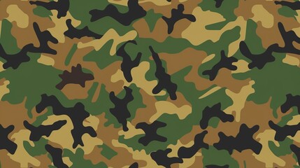 Wall Mural - camouflage military seamless pattern