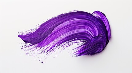 Wall Mural - purple curved brush strokes on a white background, minimalistic, in the style