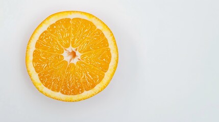 Aufkleber - Orange fruit Orange slice isolated on white background Orange with clipping path : Generative AI