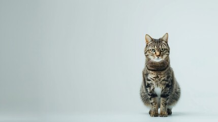 Poster - The cat on white background : Generative AI