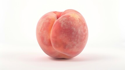 Poster - Peach Fresh organic peach isolated on white background Peach collection : Generative AI
