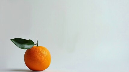 Poster - Orange fruit isolated Whole orang on white background Orange with leaf With clipping path Full depth of field : Generative AI
