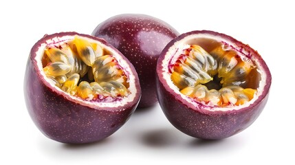 Poster - Passion fruit isolated on white background : Generative AI