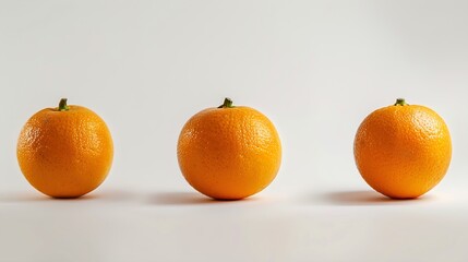 Poster - ripe orange fruits isolated on white background : Generative AI