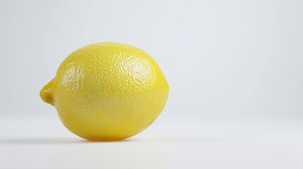Aufkleber - Lemon isolate on white Lemon side view on white collection Whole lemon one 1 fruit With clipping path Not AI lemon real photo : Generative AI