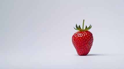 Poster - Strawberry isolated on white background Whole berry : Generative AI