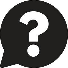 Wall Mural - Question mark in bubble icon . Speech bubble with question mark . Help icon vector