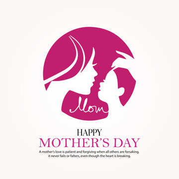 Vector social media poster template design for mother's day celebration