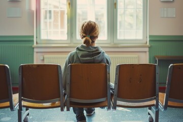 Poster - Person Pacing Anxiously in Waiting Room
