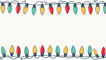 Wall Mural - Christmas border frame template