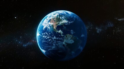 Wall Mural - A three-dimensional image of the Earth resembling an echo