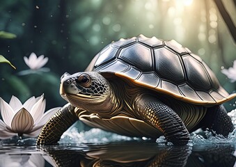 Turtle in the forest 