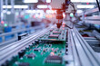 © Emanuel - Circuit board with microchip on electronics manufacturing assembly line